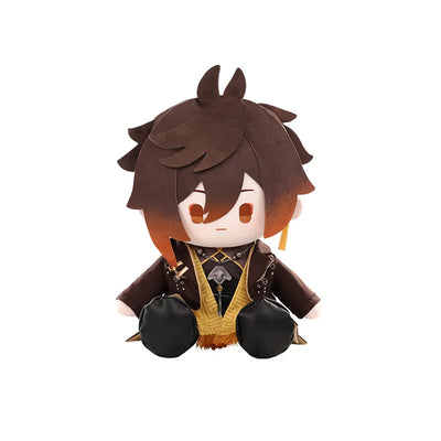Zhongli Sitting Plush from the Feast of the Gods Series on a white background