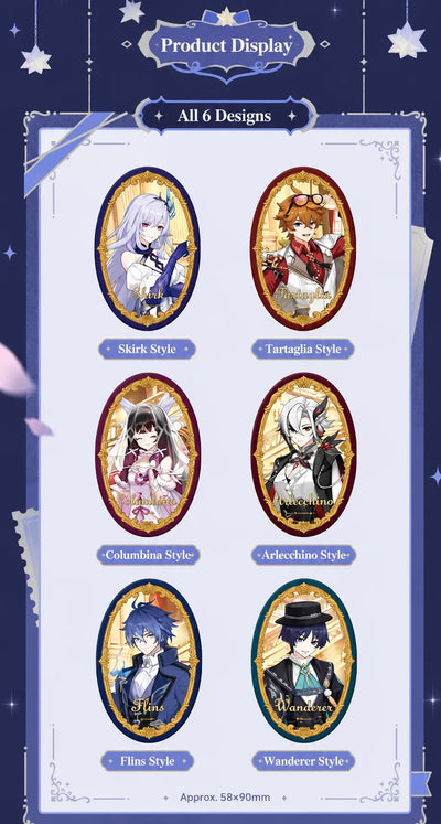 Genshin Impact FES 2026 character badges displayed together in product setting