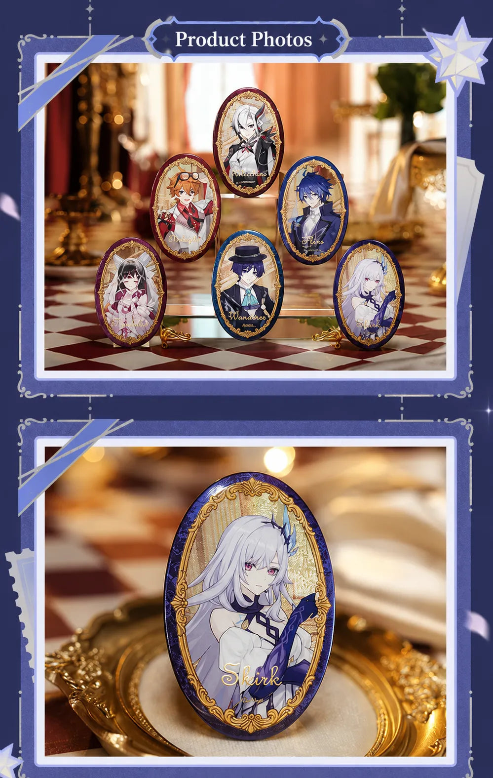 Genshin Impact FES 2026 Skirk character badge close-up display