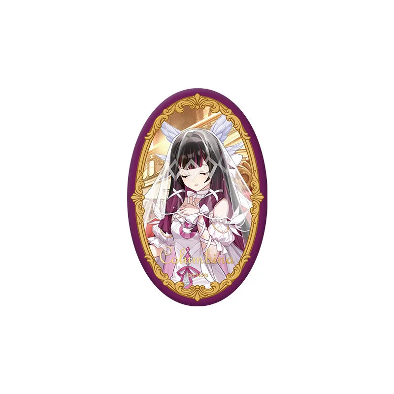 Genshin Impact FES 2026 Columbina character badge with ornate gold frame design