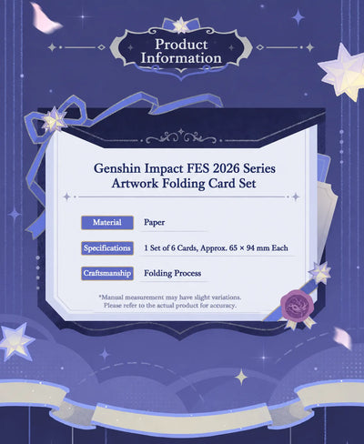 Genshin Impact FES 2026 artwork lenticular card set product details and specifications