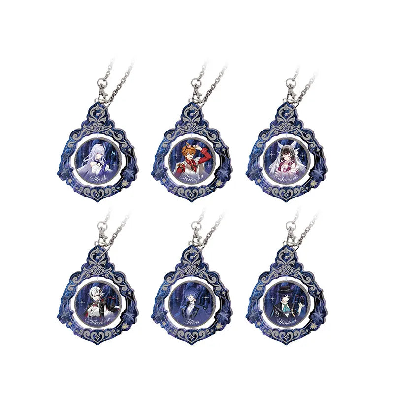 Genshin Impact FES 2026 Series rotating acrylic charm featuring multiple character designs