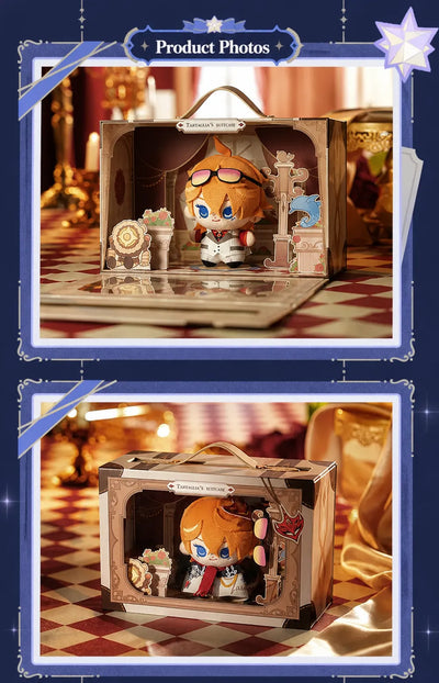 Tartaglia Genshin Impact FES 2026 mini plush with glasses scarf outfit and accessories