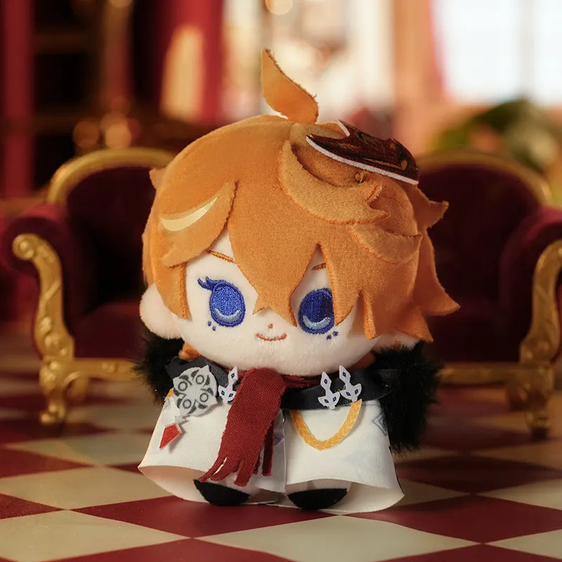 Tartaglia Genshin Impact FES 2026 mini plush wearing the FES outfit and scarf