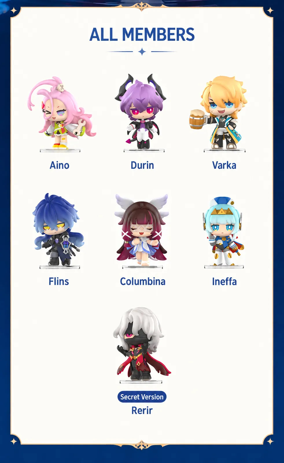 Genshin Impact FES Chibi Series product information, blind box rules and figure size details