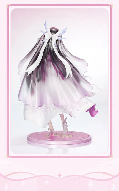 Columbina figure white and magenta outfit sculpting details