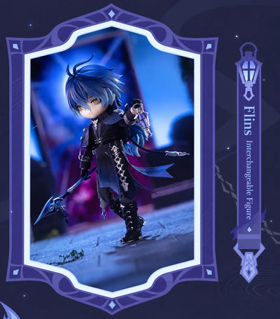 Genshin Impact Flins action figure accessories including lantern, weapon, Bloodstained Castle and Wheel of the Moon