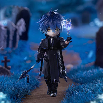 Genshin Impact Flins action figure with detailed fabric outfit and character accessories