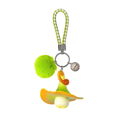 Genshin Impact floating fungi acrylic charm back view with keyring and strap