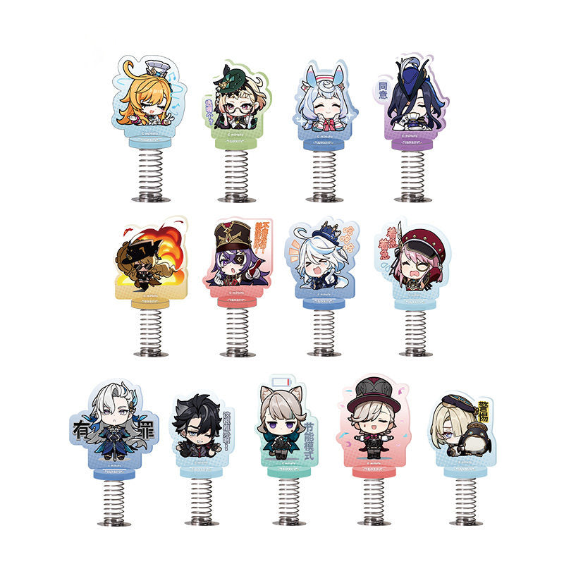 genshin impact fontaine characters q version emoji bobble standees group display