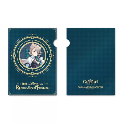 Genshin Impact Fontaine Lynette clear file folder document holder elegant character illustration design