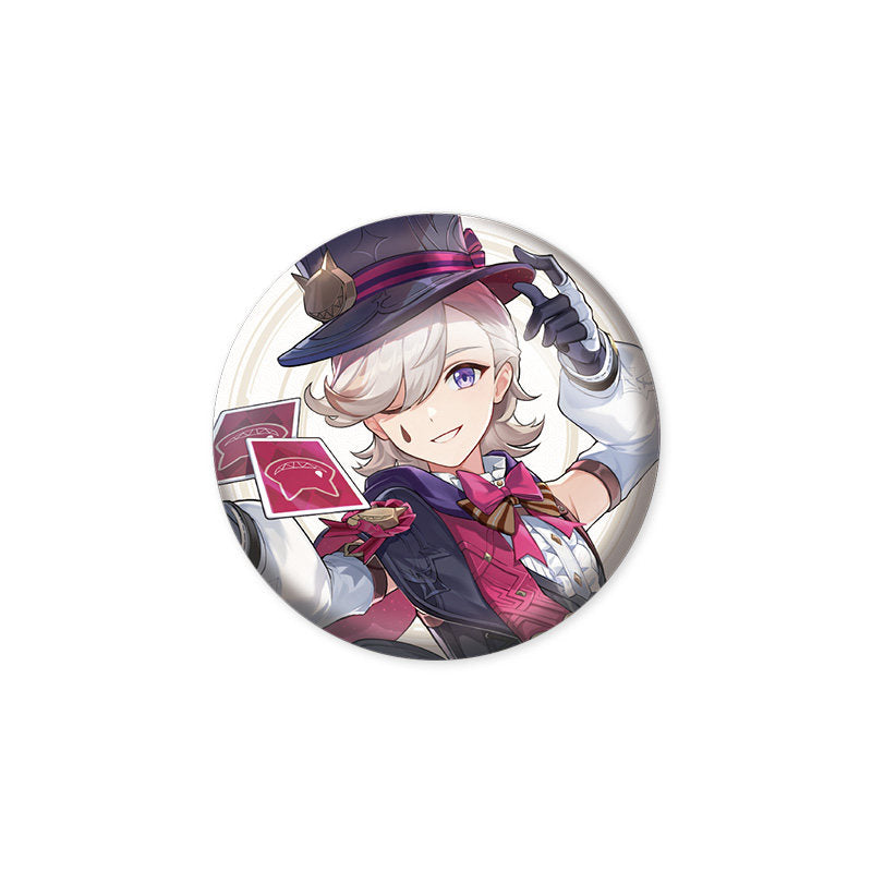 Genshin Impact Fontaine Lyney tinplate pin badge detailed character artwork collectible accessory