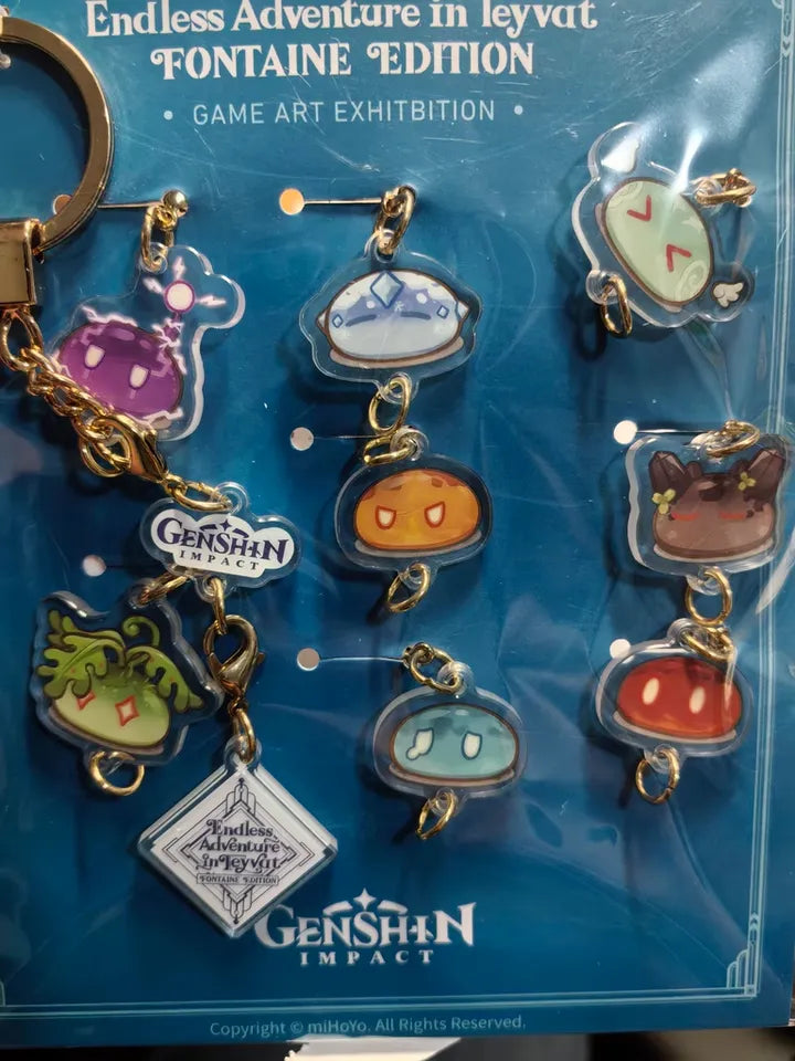 Genshin Impact Game Art Exhibition Acrylic Charms – Fontaine Slime Series