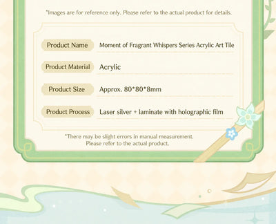 Genshin Impact Moment of Fragrant Whispers acrylic art tile design and product details