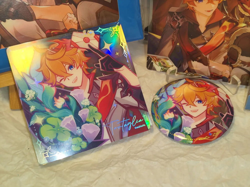 Genshin Impact Moment of Fragrant Whispers Badges & Acrylic Art Tiles