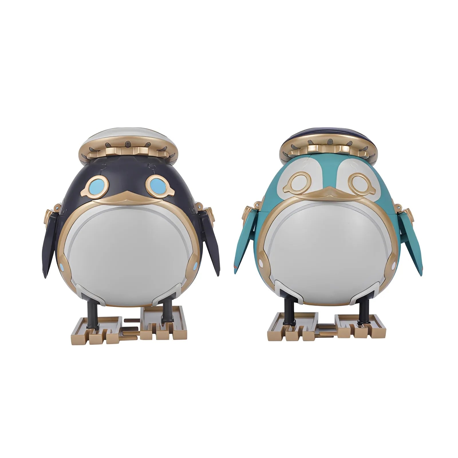 Genshin Impact Freminet Pers clockwork penguin toy series navy and teal variants front view