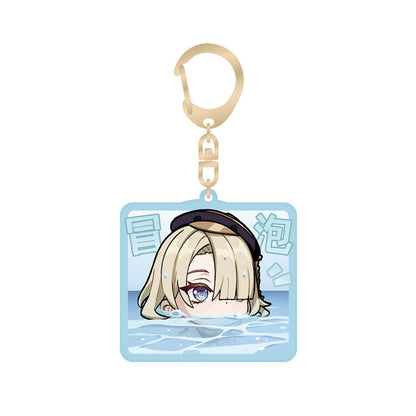 genshin impact freminet q version emoji keychain front view