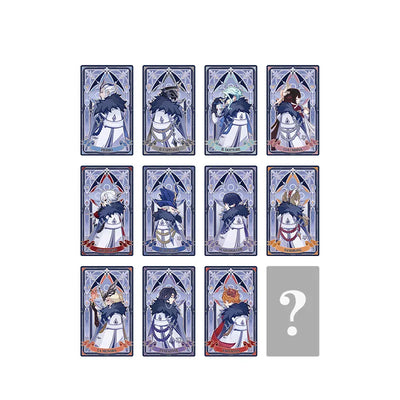 Genshin Impact Frost and Flame Series Holographic Card Blind Box Full Set with 12 Non Repeating Designs