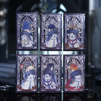 Genshin Impact Frost and Flame Series Holographic Card Blind Box featuring Fatui Harbinger characters