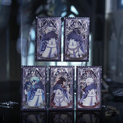 Frost and Flame Series holographic card collection with premium character artwork