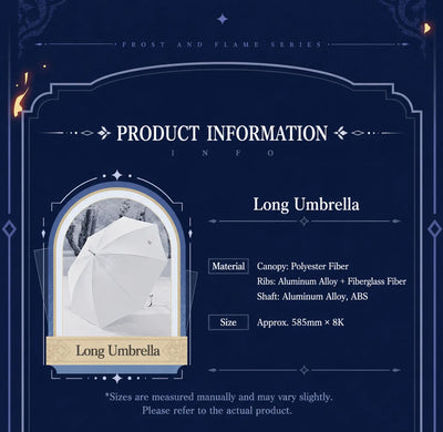 Frost and Flame Series Long Umbrella Genshin