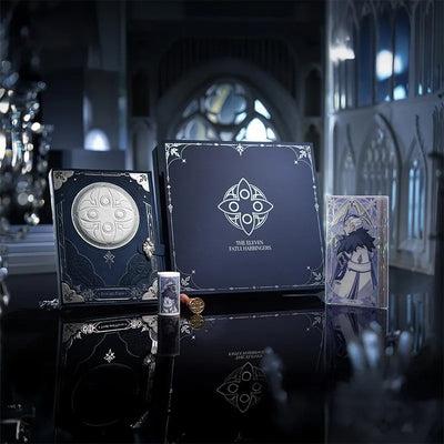 Genshin Impact Frost and Flame Series Notebook Gift Box featuring The Eleven Fatui Harbingers collection