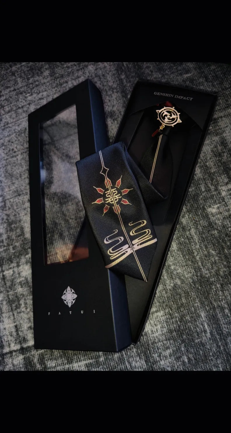 Genshin Impact Frost and Flame Series Tie Featuring Fatui Harbingers