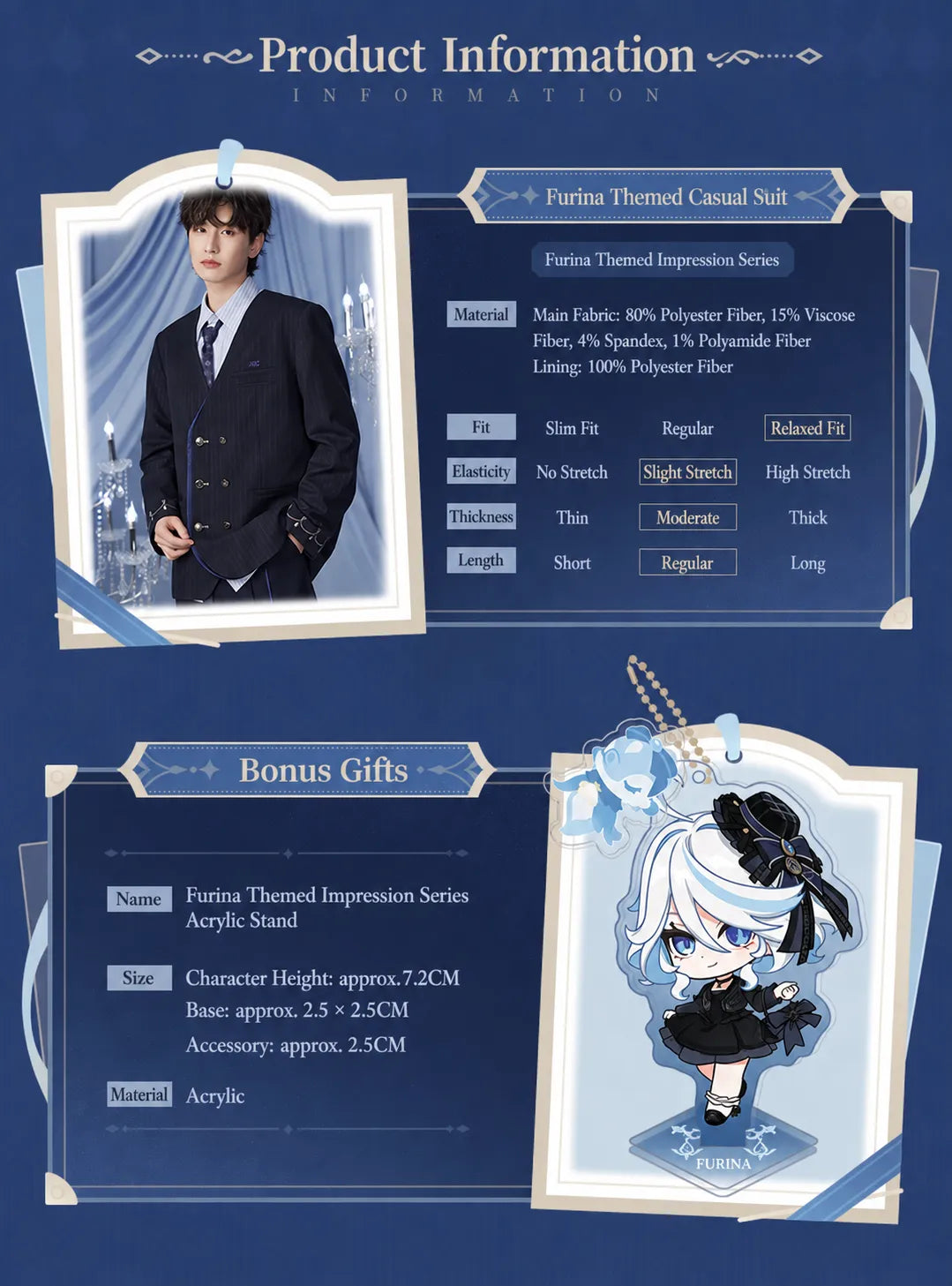 Furina themed impression series apparel details