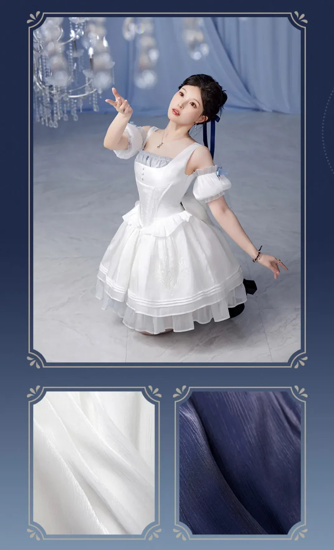 Furina themed dress size chart reference