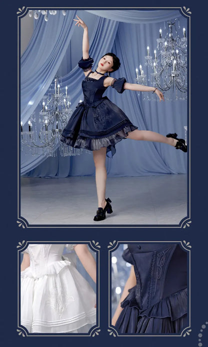 Furina themed dress white color styling showcase