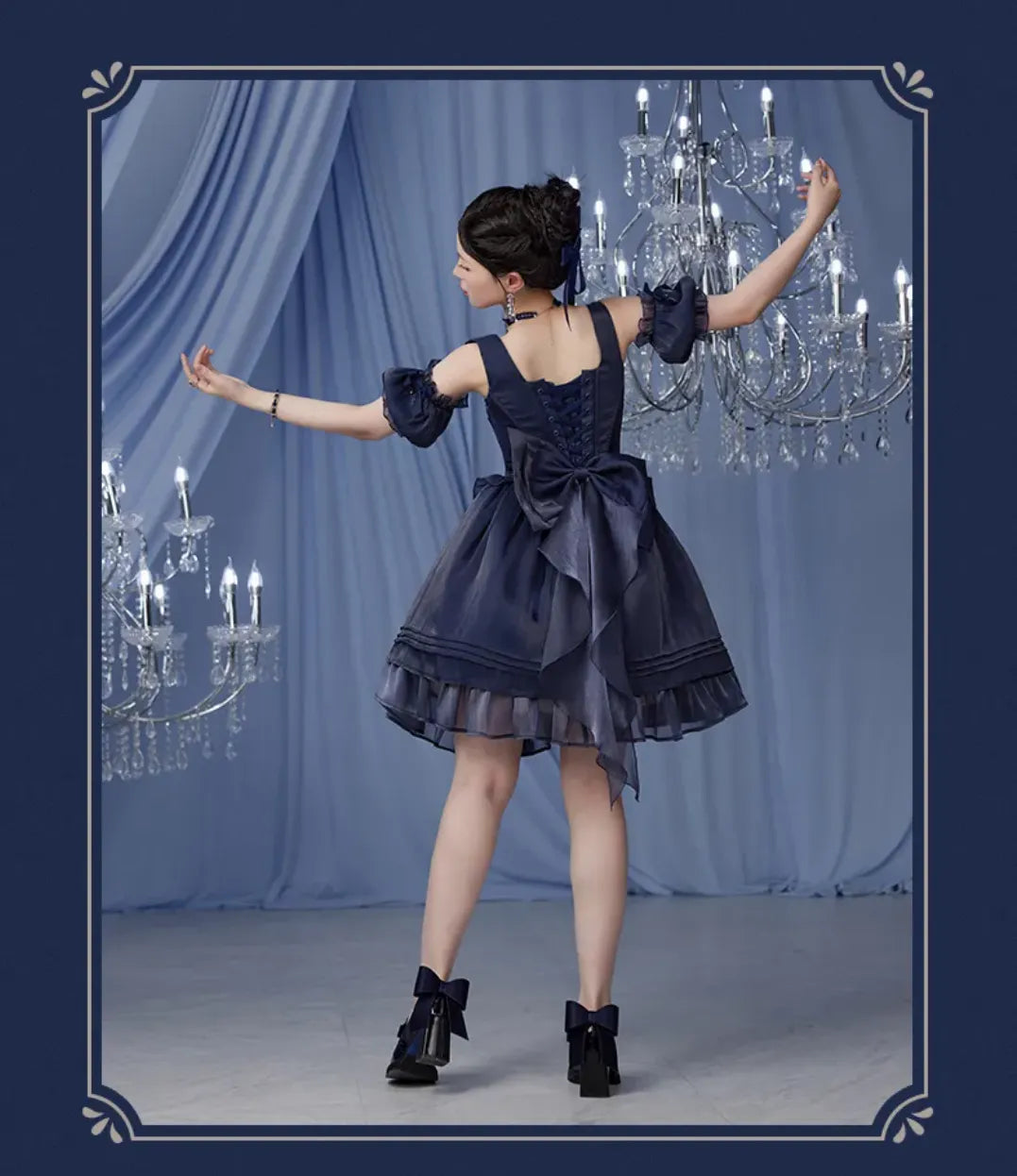 Furina themed dress embroidered decorative pattern detail