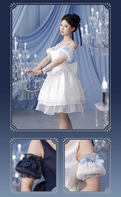 Furina themed dress detachable bow structure detail