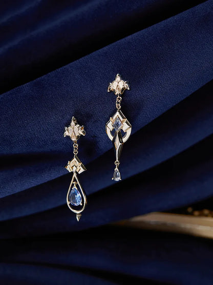 Genshin Impact Furina Themed Impression Series Earrings Collection featuring elegant jewelry designs