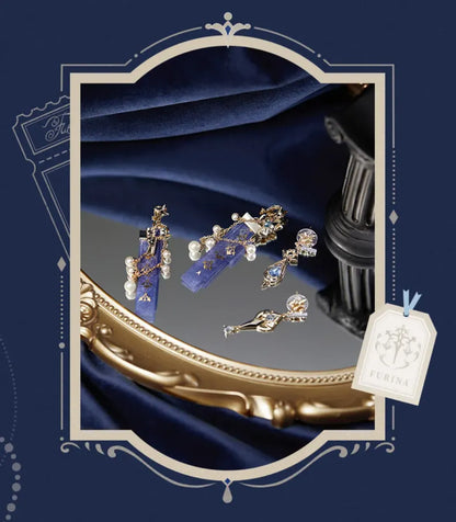 Ribbon pearl chain clip on earrings overview