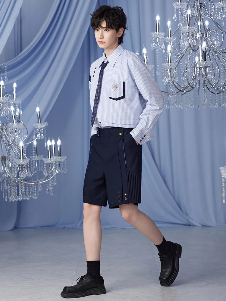 High waisted tailored shorts and detachable tail waistband themed around Furina