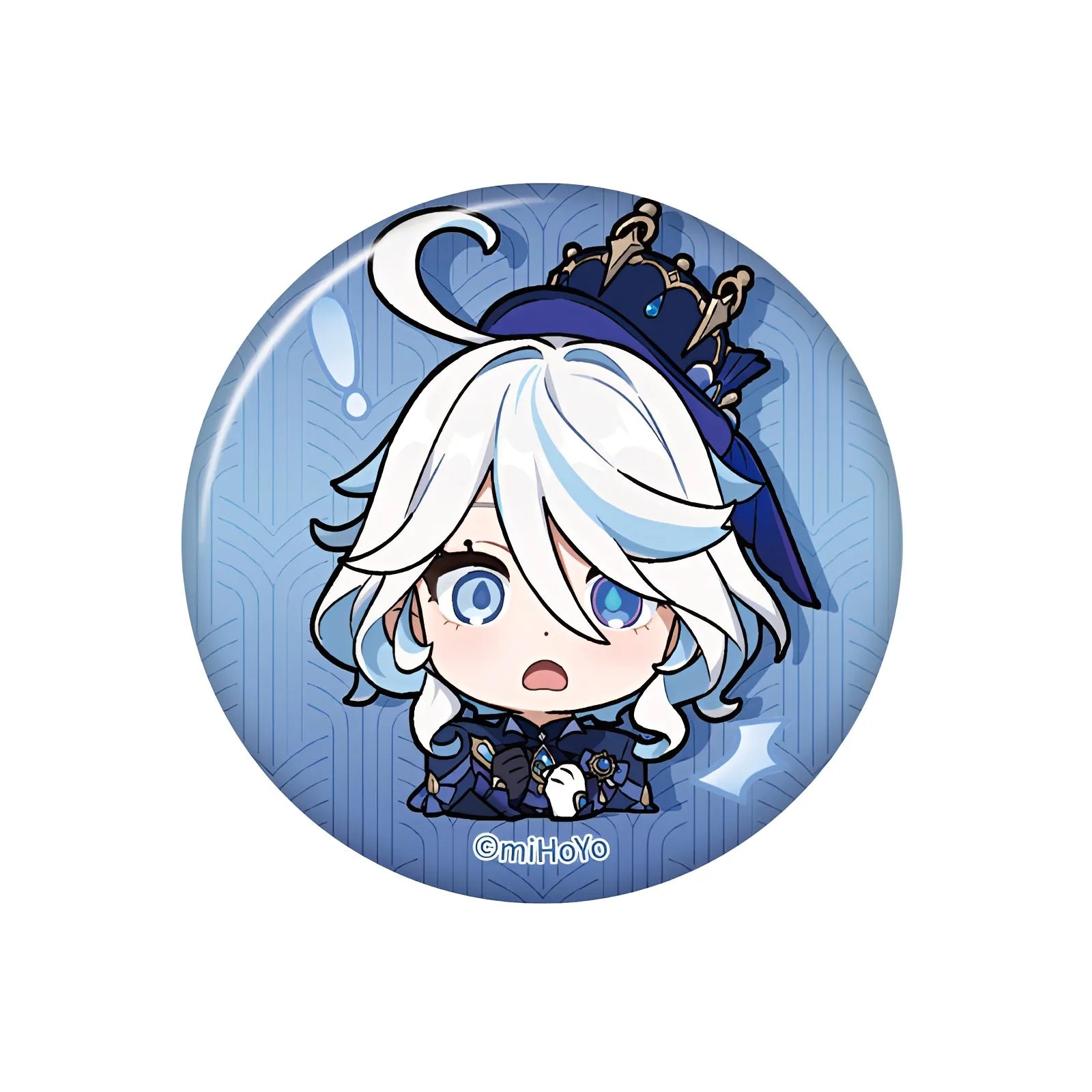 genshin impact furina q version emoji badge front view