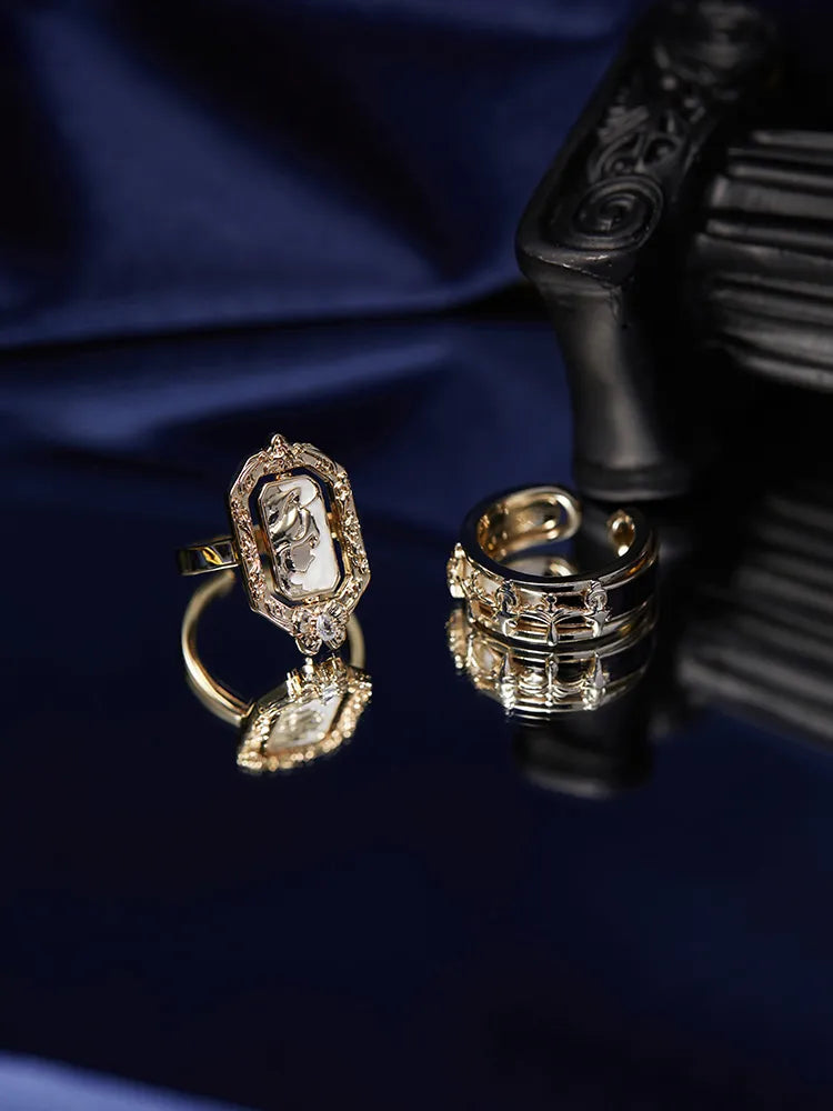 Genshin Impact Furina Themed Impression Series ring collection featuring elegant character themed jewelry