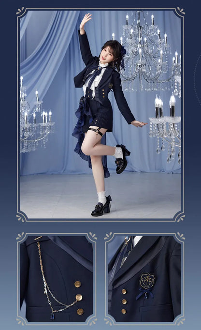 Furina jacket sleeve ribbon accent detail