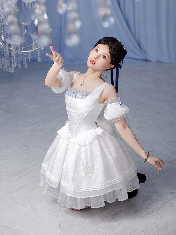 Elegant Furina themed impression series dress in character themed fashion styling