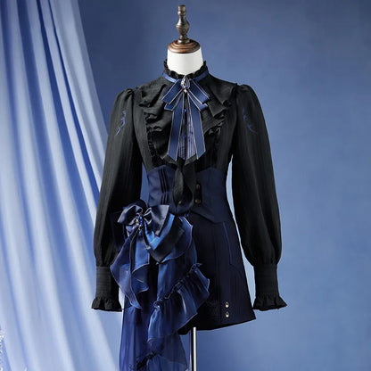 Furina Long Sleeve Waist-Cinching Shirt Front View