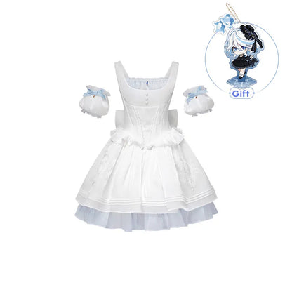 Genshin Impact Furina Themed Impression Series white fish bone suspender dress