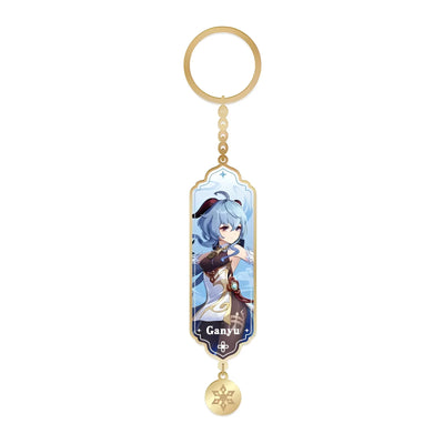Genshin Impact Ganyu character illustration metal epoxy keychain charm