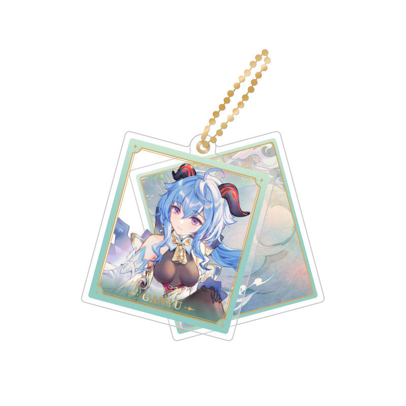 Genshin Impact Ganyu rotating double-sided acrylic keychain