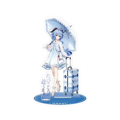 Genshin Impact Ganyu Serene Sea Wanderings acrylic stand featuring lighthouse travel themed illustration