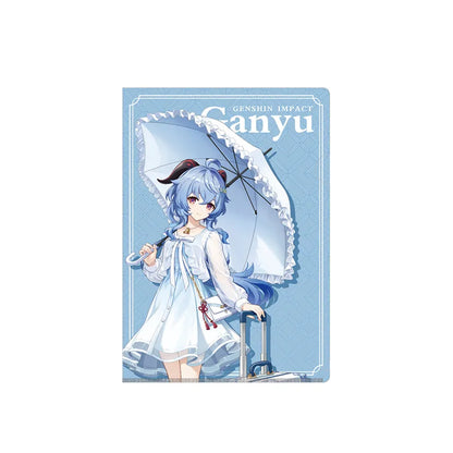 Genshin Impact Ganyu Serene Sea Wanderings PP file folder with summer seaside illustration