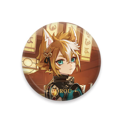 Genshin Impact Gorou character badge anime collectible pin