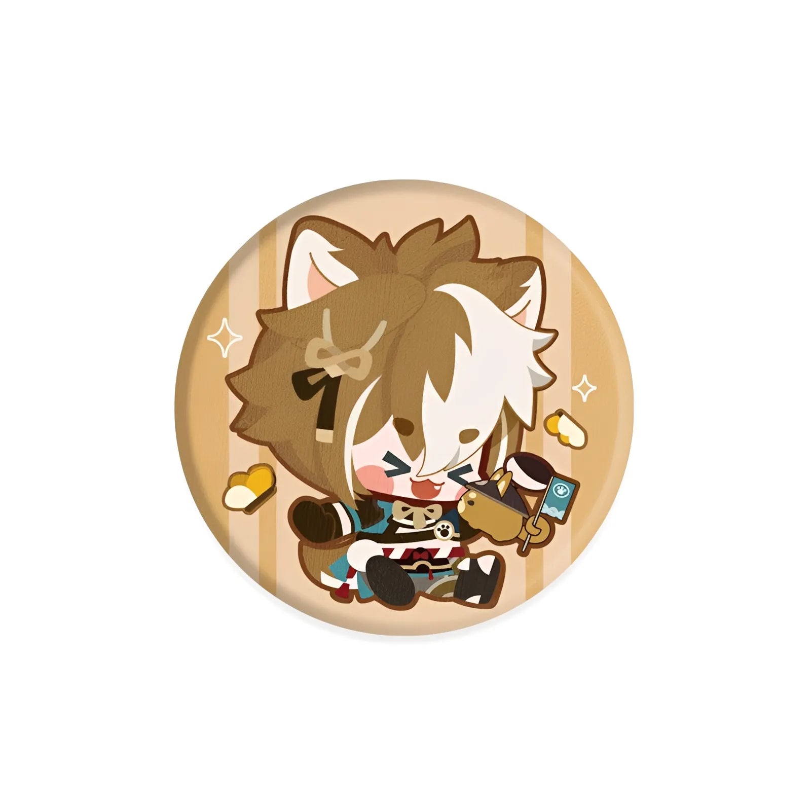 Genshin Impact Gorou chibi plush badge anime character pin collectible