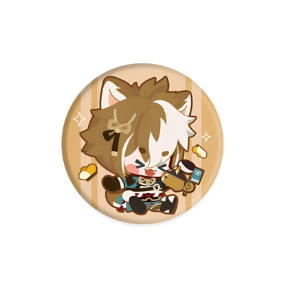 Genshin Impact Gorou chibi plush badge anime character pin collectible