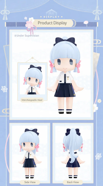 Kamisato Ayaka HELLO! GOOD SMILE Chibi Figure front, side and back display views