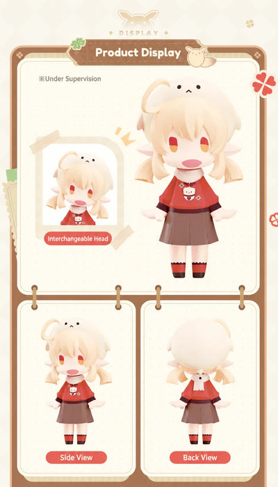 Klee HELLO! GOOD SMILE Chibi Figure front, side and back display views